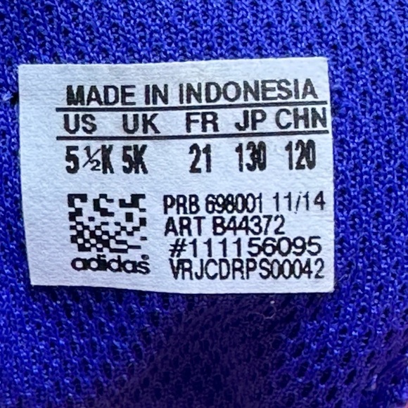 Adidas Kids Boat Lace I Sz 5 1/2 - Picture 2 of 5